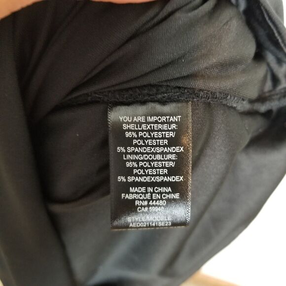 AFRM Women Hazel Ruched Bodycon Midi Dress Size XL Black Party Sleeveless - Picture 7 of 7